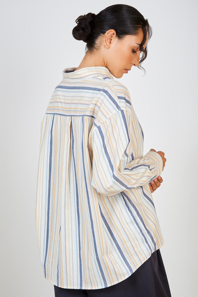 Pastel vertical striped oversized shirt_2
