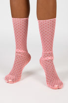 Pink and red polka dot sheer socks_4