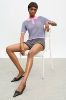 Pink and turquoise mix knit polo_5