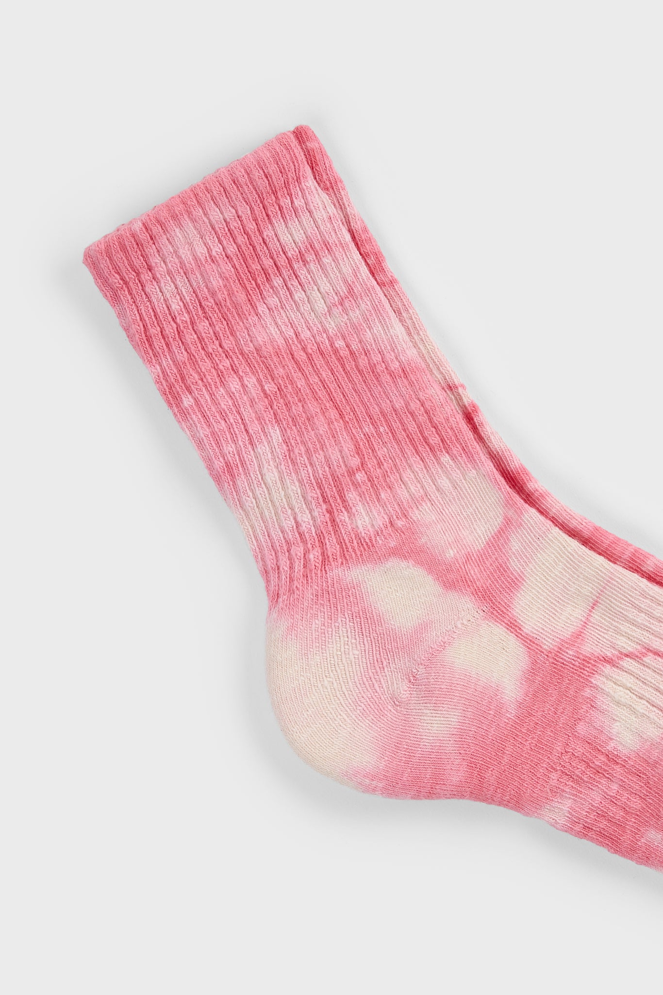 Pink and white tie dye socks_2