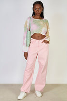 Pink green and orange tie dye top_4