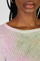 Pink green and orange tie dye top_3