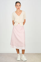 Pink on pink ribbon motif skirt_4