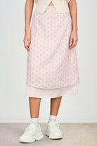 Pink on pink ribbon motif skirt_1