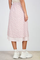 Pink on pink ribbon motif skirt_2