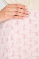 Pink on pink ribbon motif skirt_3