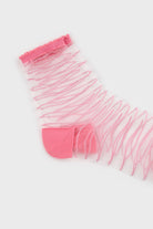 Pink sheer horizontal stripe socks_4