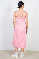 Pink gingham button front dress_2