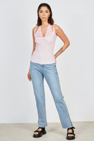 Pink halter strap ribbed tank_3