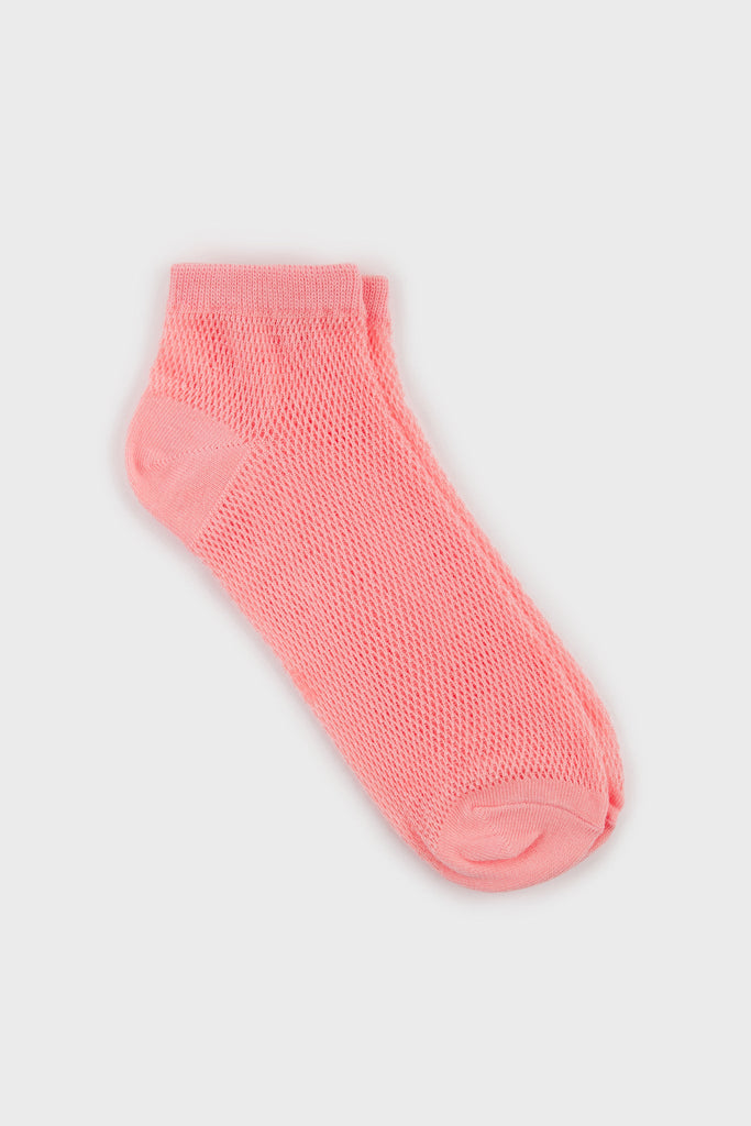 Pink mesh ankle socks_3