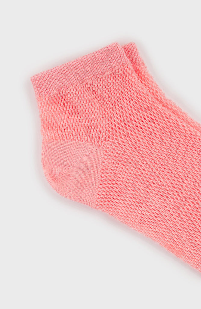 Pink mesh ankle socks_4