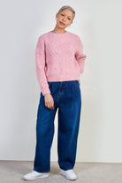 Pink rainbow fleck ribbed jumper_2