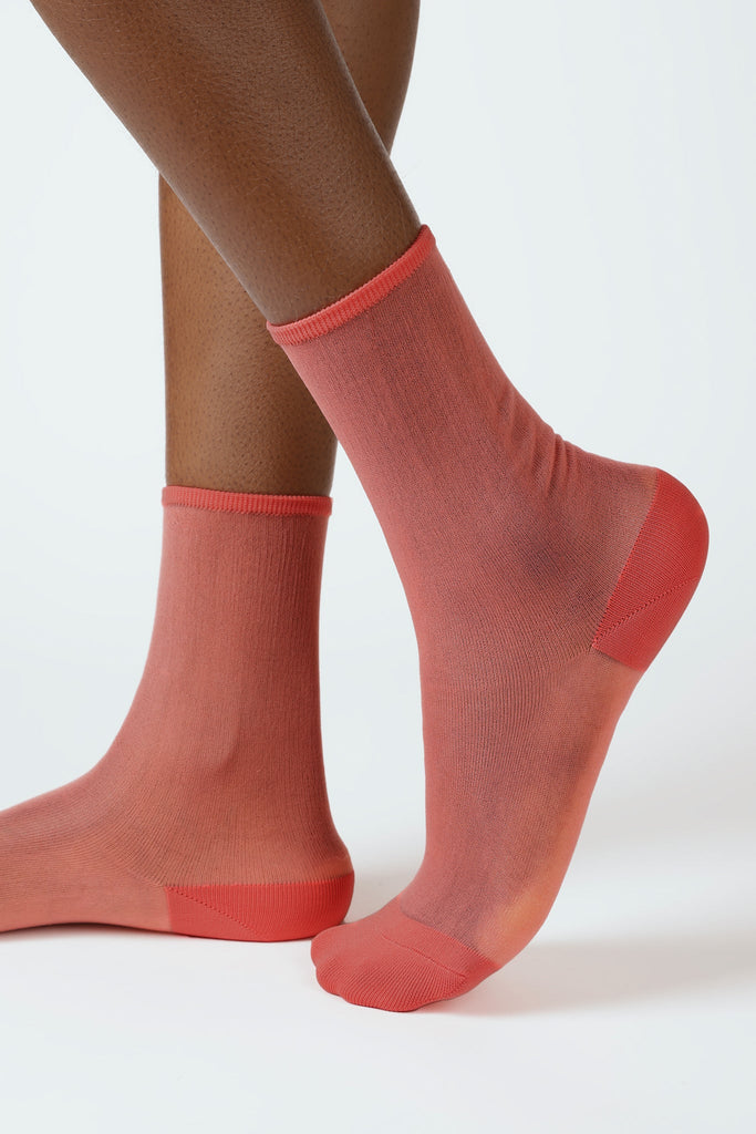 Pink sheer socks_1