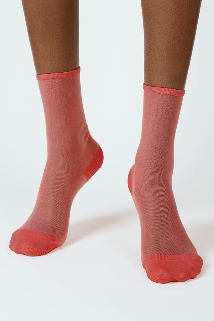 Pink sheer socks_2