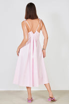Pink strappy tie back dress_2