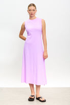 Pinky purple peek back jersey dress_2