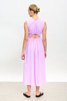 Pinky purple peek back jersey dress_1