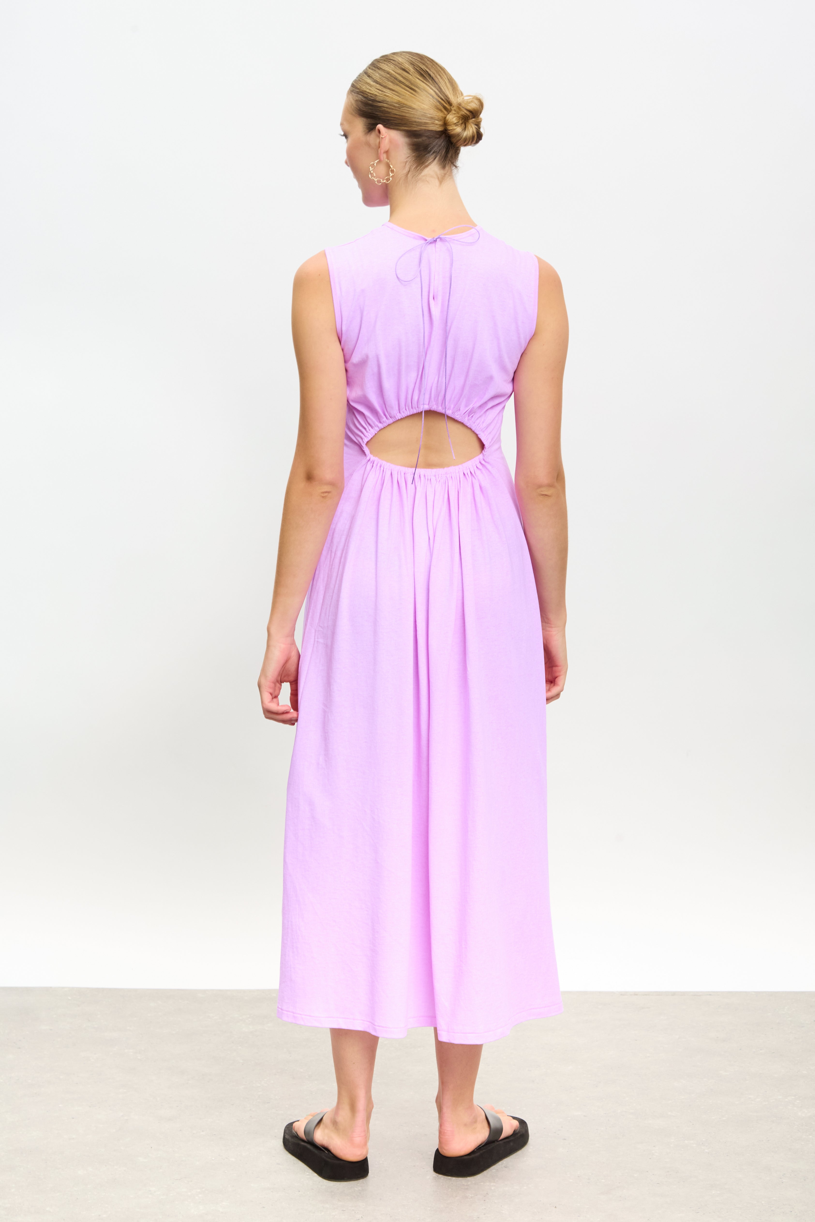 Pinky purple peek back jersey dress_1