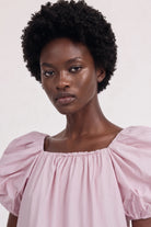 Pinky purple puff sleeve blouse_2