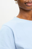 Powder blue crew neck t-shirt_3