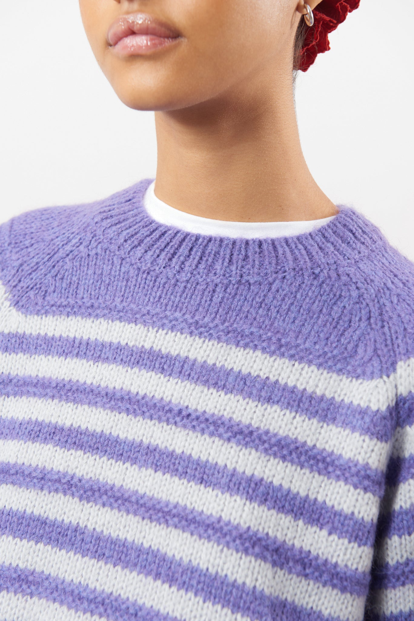 Purple and lilac striped mohair wool blend jumper_3
