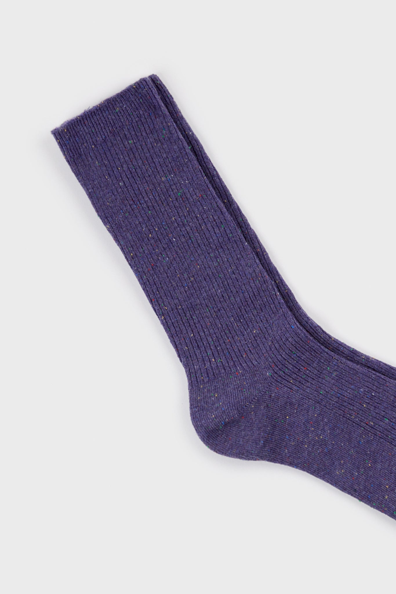 Purple rainbow fleck ribbed socks_2