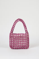 Purple wooden beaded mini shoulder bag_1