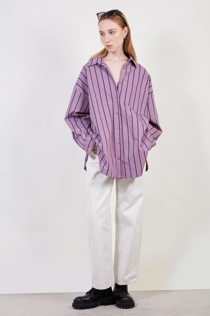 Purple striped oversized shirt_2