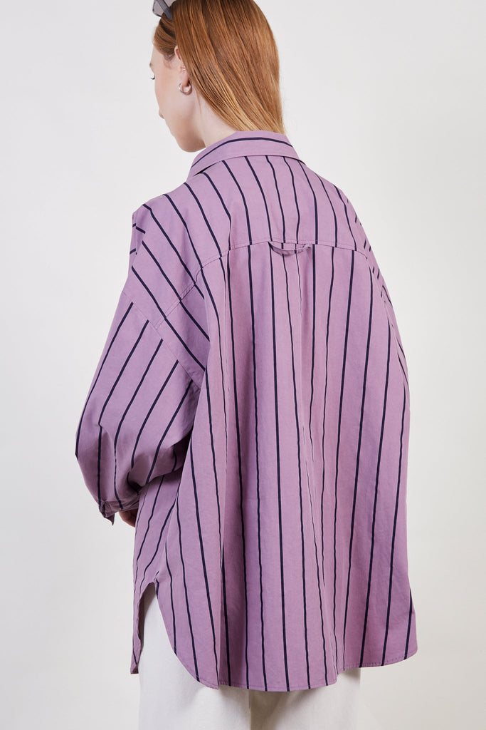 Purple striped oversized shirt_4