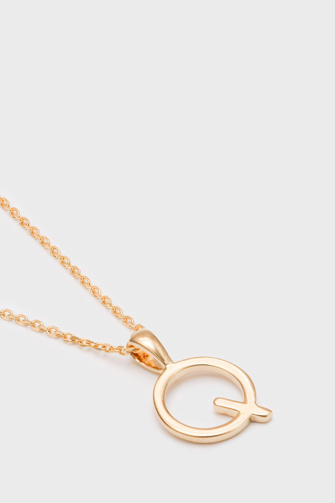 Charm necklace - Gold name initial letter 'Q'_2