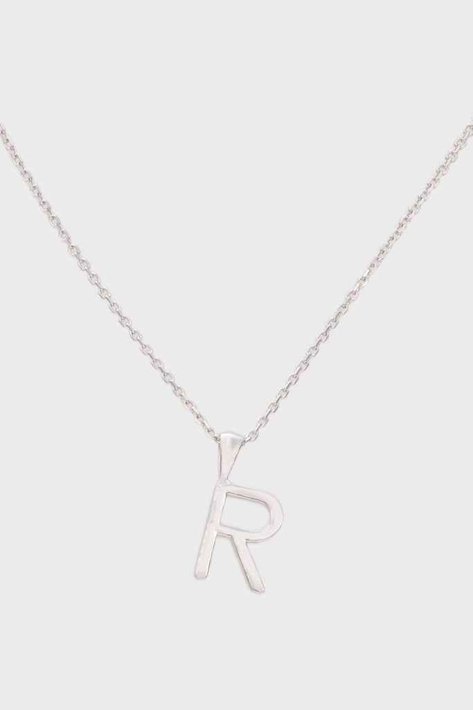 Charm necklace - Silver name initial letter 'R'_1