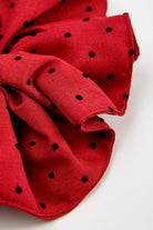 Red and black polka dot scrunchie_2