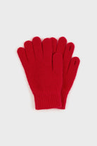 Red angora wool blend gloves_3