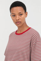 Red and grey contrast trim tee_3