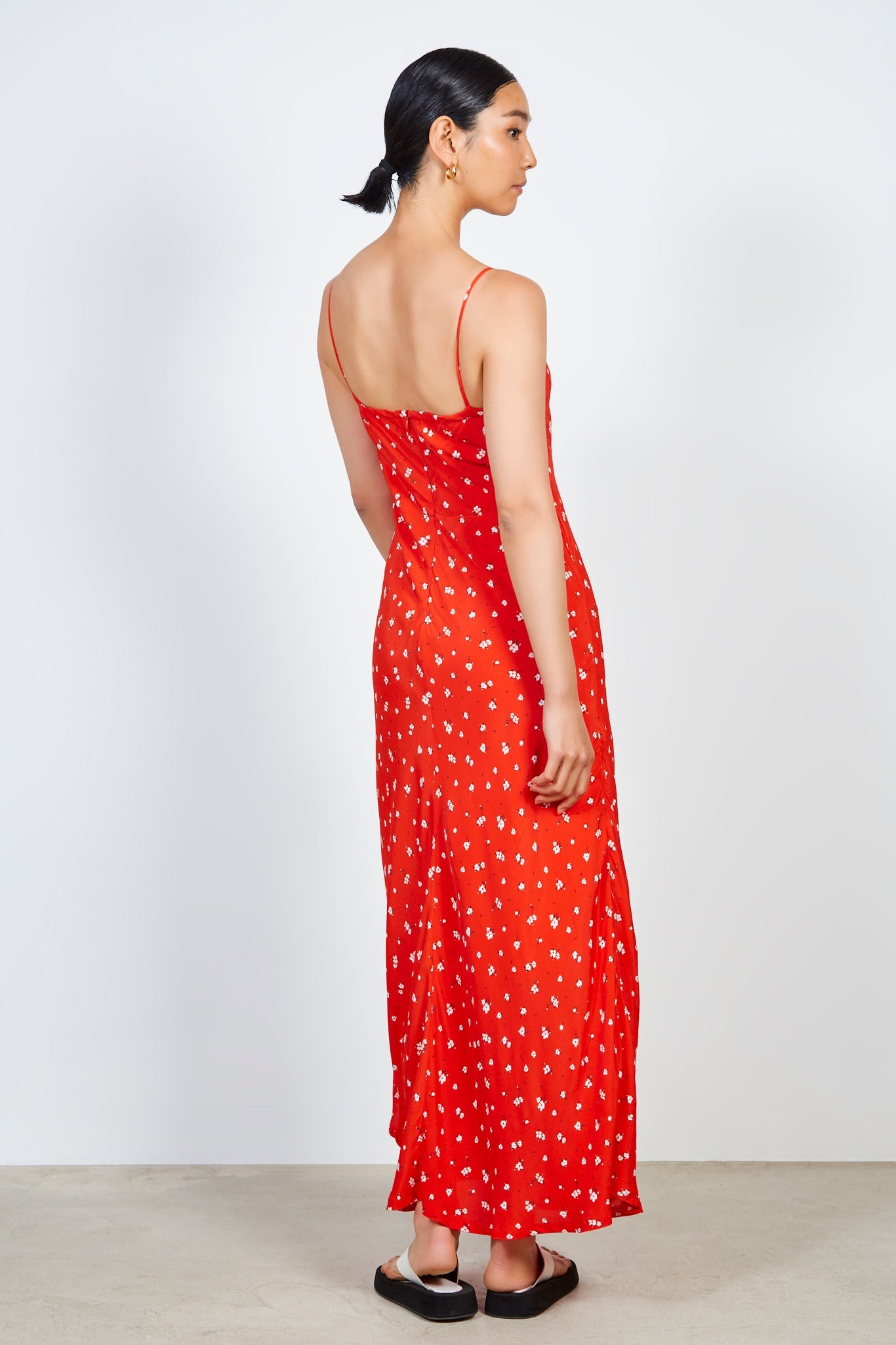 Red floral print maxi dress_2