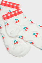 Red gingham cherry socks_4