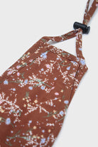 Rust blue and pink floral face mask_1