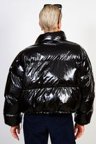 Black glossy puffer jacket_3