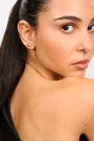 Silver thick sparkle cross stud earrings_2