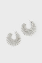 Silver thin starbust hoop earrings_2