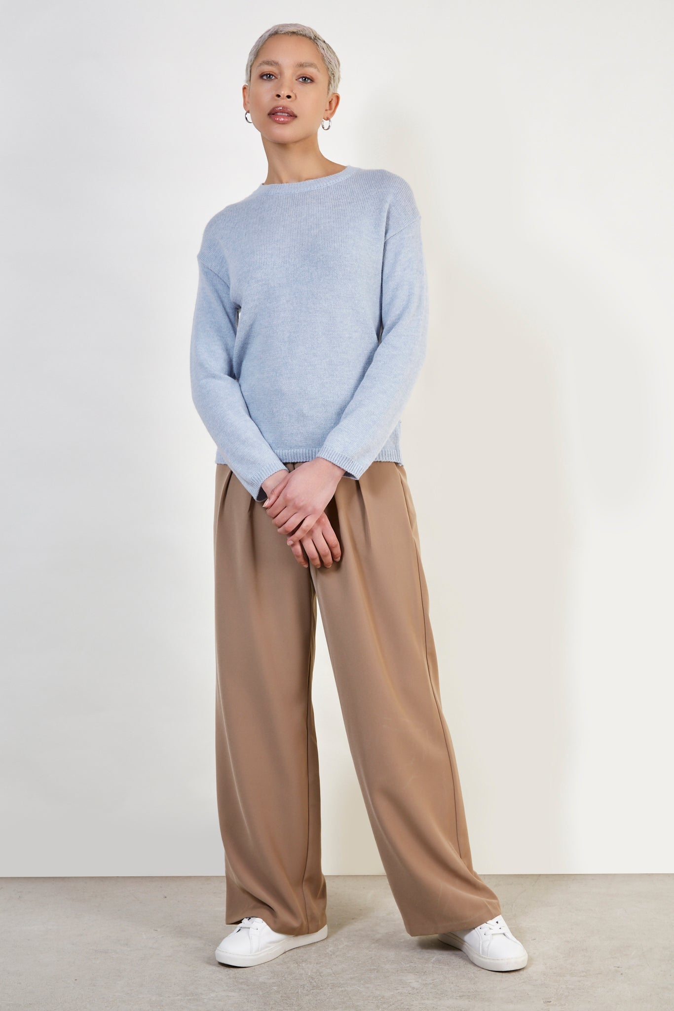 Sky blue alpaca blend light jumper_2