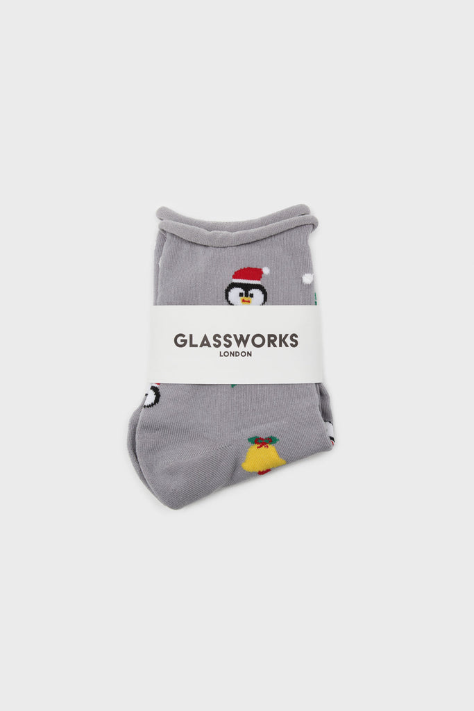 Grey Christmas socks_4