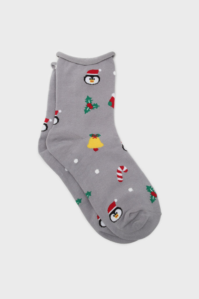 Grey Christmas socks_1