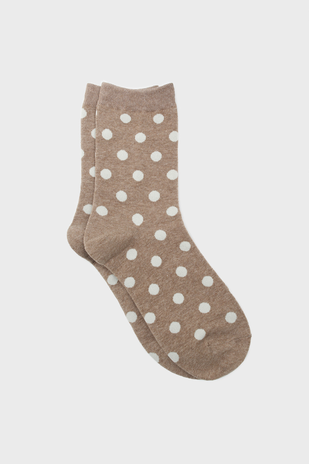Beige bubble dot socks