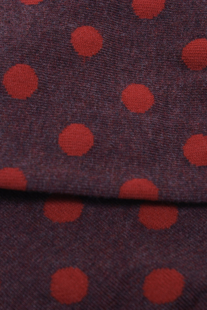Burgundy and red bubble dot socks_2