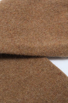 Beige smooth wool long socks_2