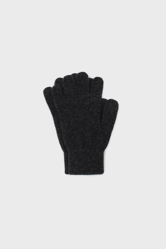 Charcoal grey wool blend gloves_1