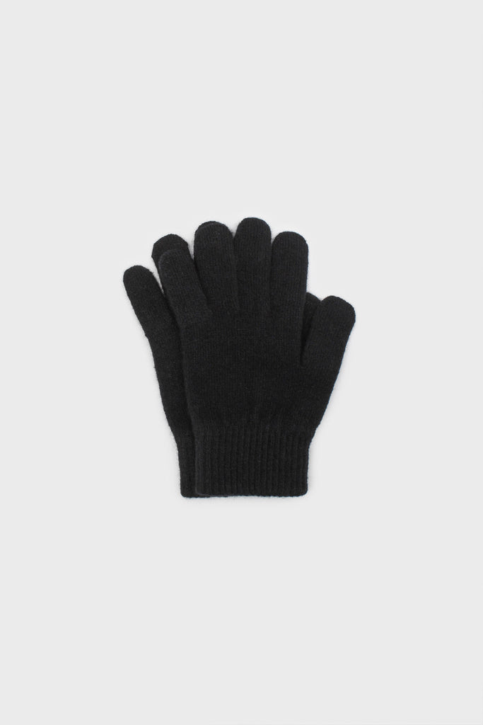 Black wool blend gloves_1