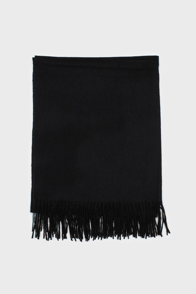 Black pure wool scarf_2
