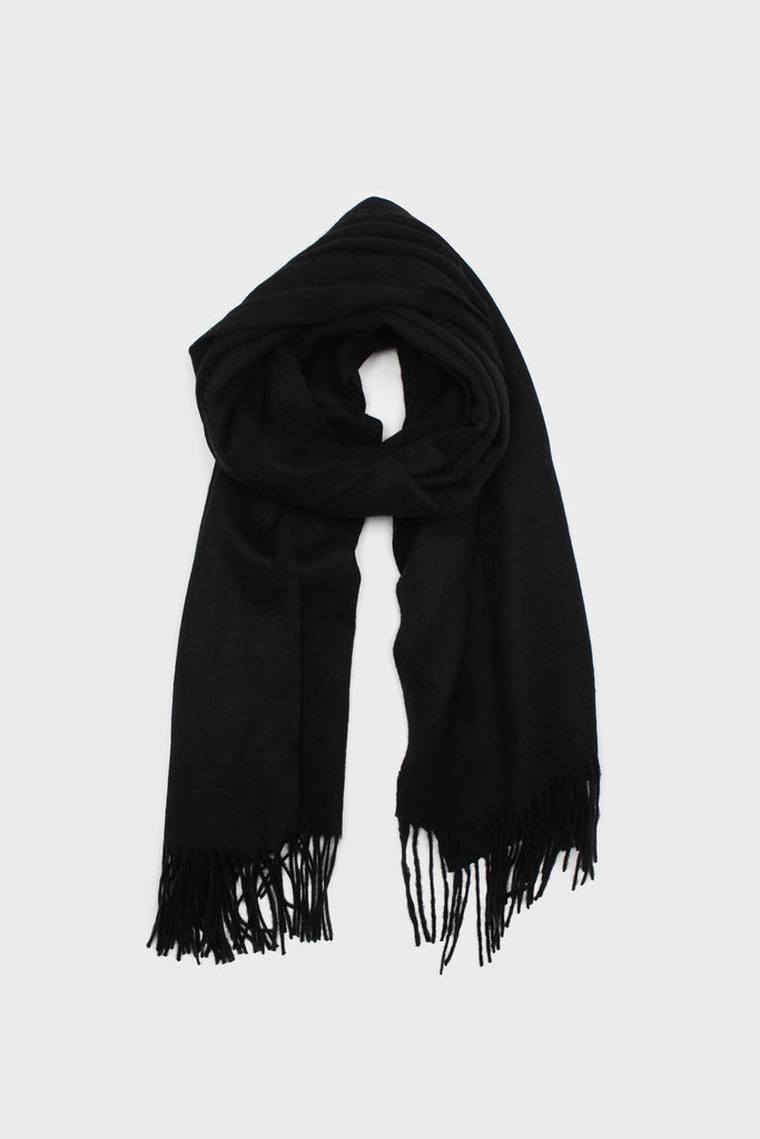 Black pure wool scarf_5